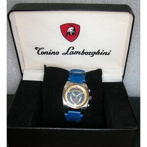 Watch Tonino Lamborghini Men's, Chronograph, Blue, Gold Dial Stainless Steel